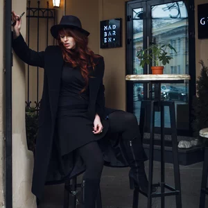 Street, Styke, стиль, улица, рыжие, Fashion, чёрный