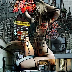 москва коллаж архитектура Girlography россия