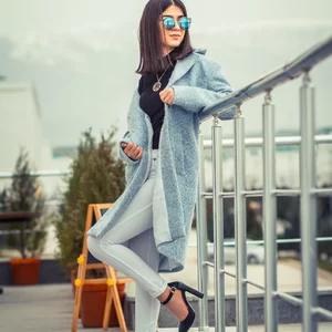 White, Clothing, Street fashion, Blue, Fashion, Beauty, Fashion model, Leg, Shoulder, Footwear