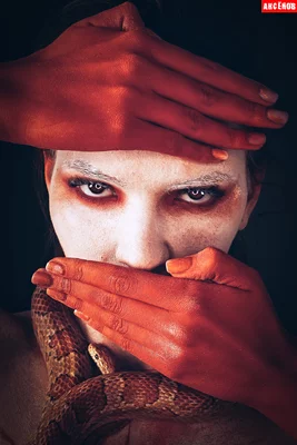 Voodoo, портрет, лицо, арт
