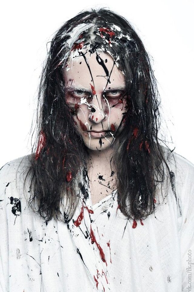 страх зомби Horror белый черный