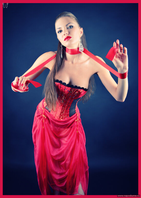 Fashion,  портрет,  студия,  корсет,  красное платье