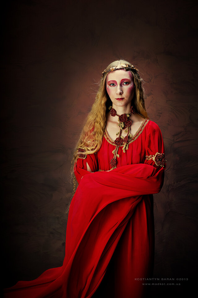 Lady in red...