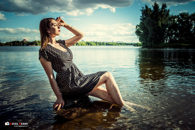павел генов, фотография, море, девушка, топлес, красотка, студия
