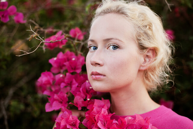 Girl, Flowers, Summer, Pink
