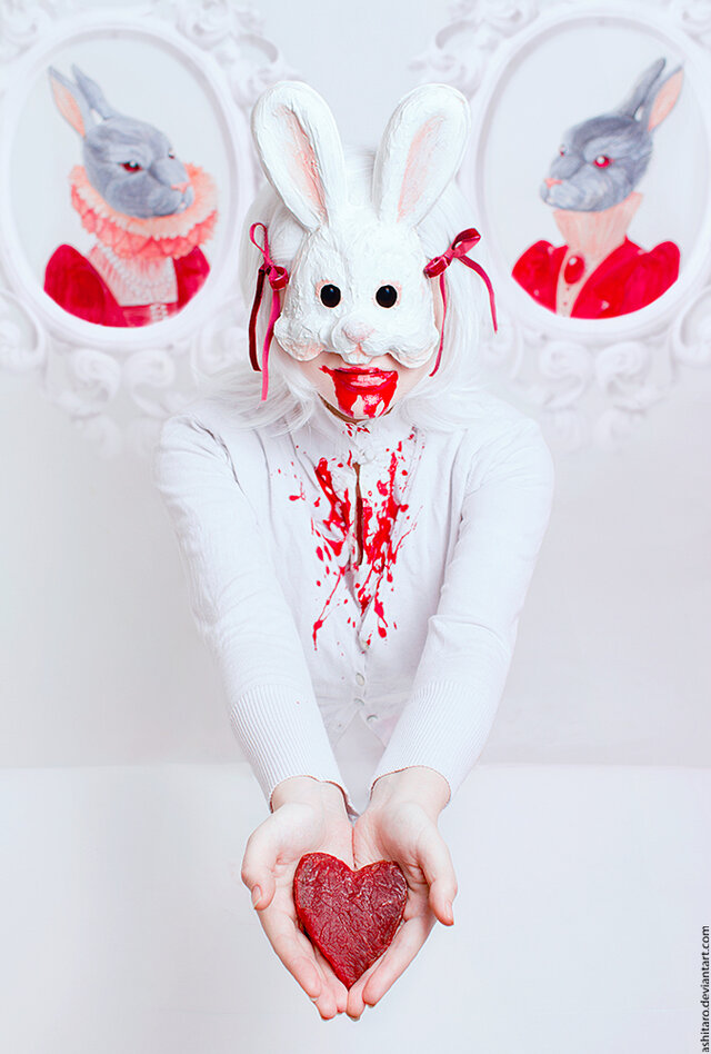 Bunny, Valentine's Day, Heart, Blood