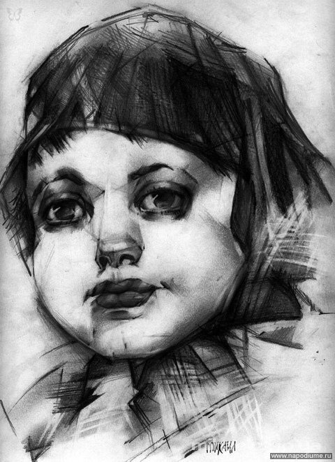 портреты ,  фешин ,  графика ,  рисунок ,  ч/б 