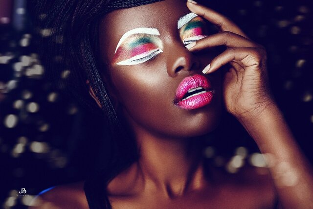 Model, Dark Skin, African Skin, Art, Makeup, Beauty