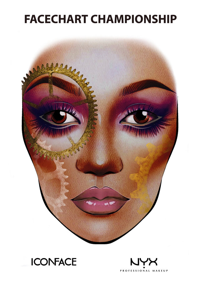 Визаж, образ афроамериканки в стиле стимпанк; Конкурс NYX Professional, 2019
