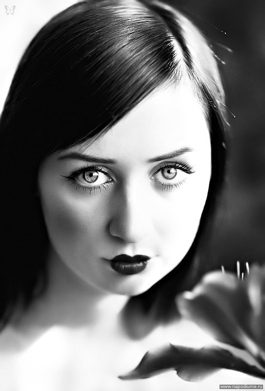 Retro,  Style,  Black,  White,  Girl,  Flower