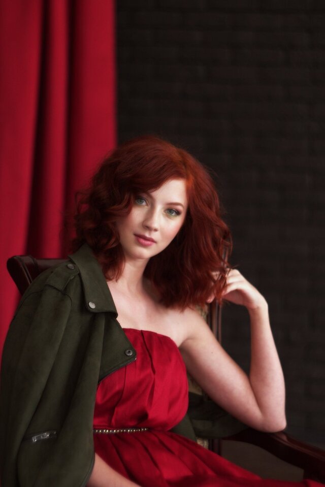 Lady in red