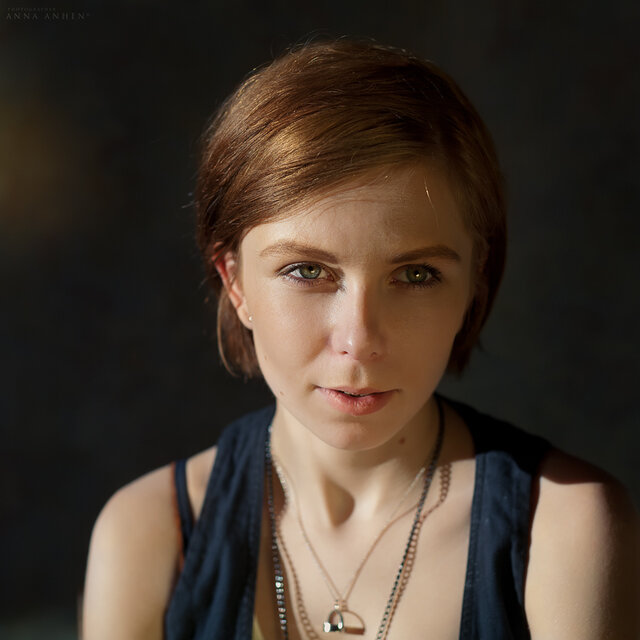 Portrait, Indoor, Girl, Studio, Classic Portrait, Anna Anhen, Square