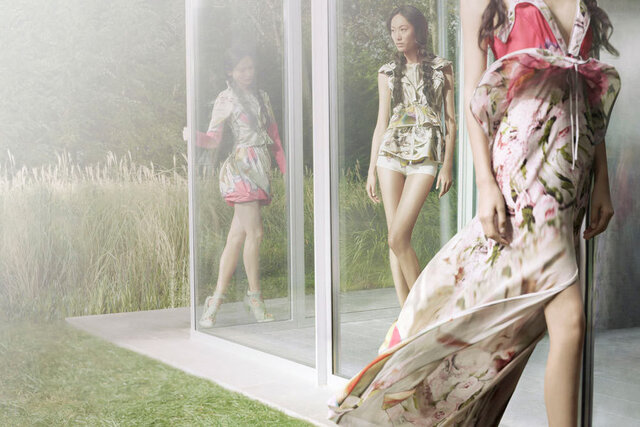 Vera Wang Spring/Summer 2012, Shu Pei & Tian Yi by Carter Smith.
