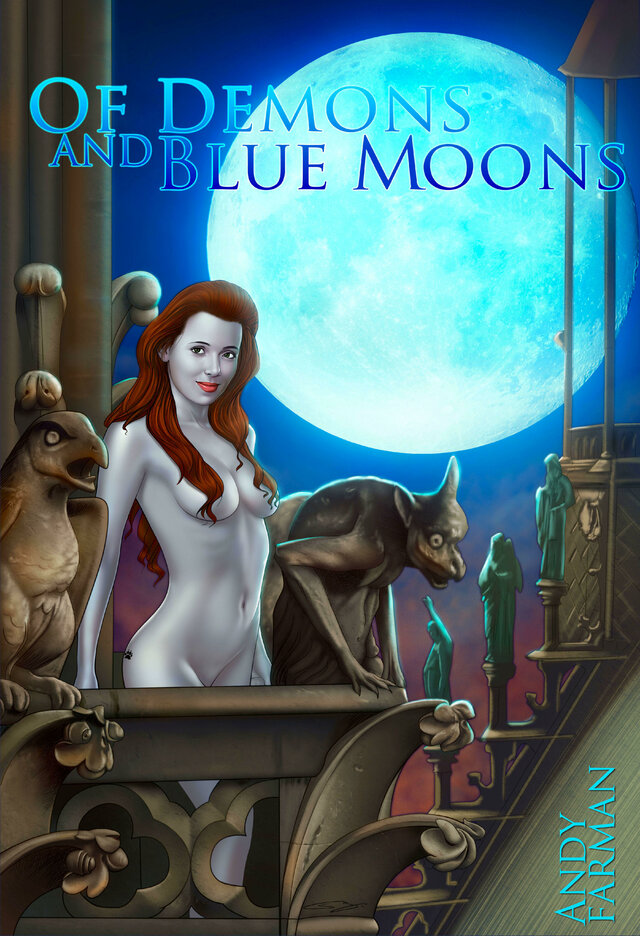 Front Cover: Feat 'Fae' in 'Of Demons and Blue Moons' Commissioned from Sanju Nivangune