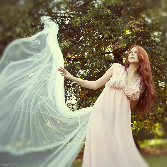 Portrait, Outdoor, Woman, Plenair, Fashion, Dress, Anna Anhen, Square, Spring