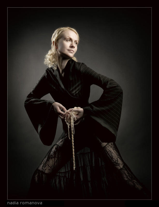 Portrait, Studio, портрет, студия, люди, девушка, жемчуг