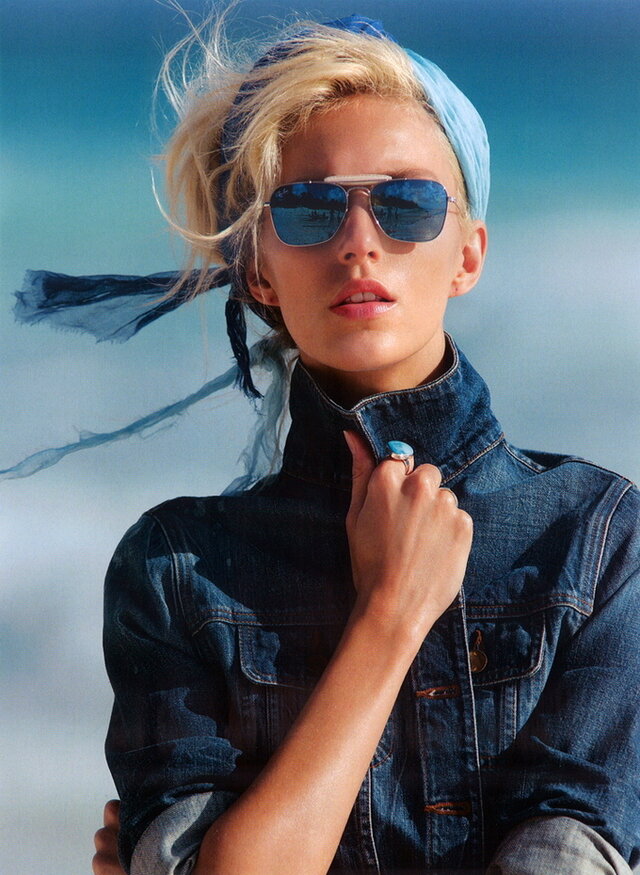Anja Rubik by Hans Feurer, Vogue Paris, April ’12