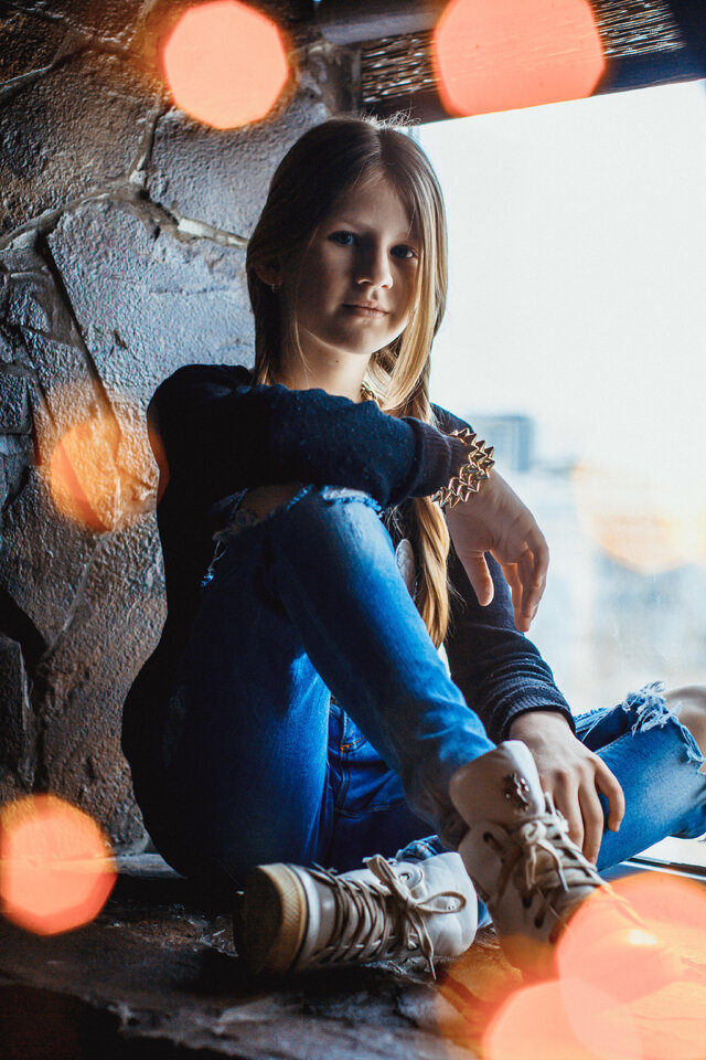 позирования, урок, фотомодель, девочка, Model