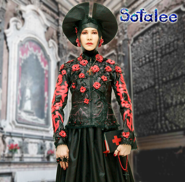 Clothing, Fashion, Victorian fashion, Sleeve, Dress, Outerwear, Gothic fashion, Formal wear, Fashion design, Collar
