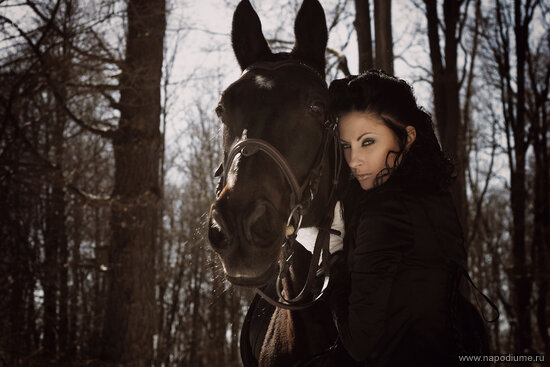 ussia XIX centuries. Horse walk.