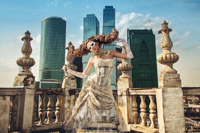 Roof, Steampunk, Alternate Victorian, Moscow City, Incredible Time