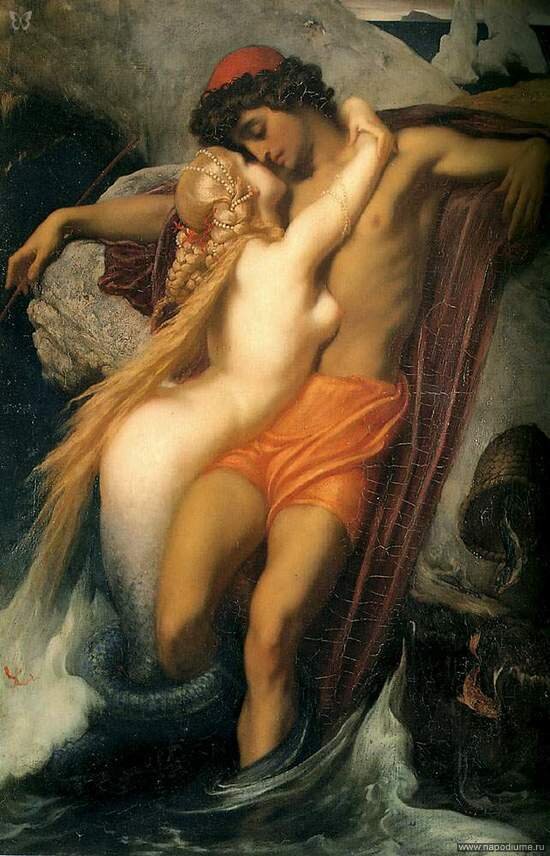 Блейр Лейтон,  РЫБАК И СИРЕНА,  1858