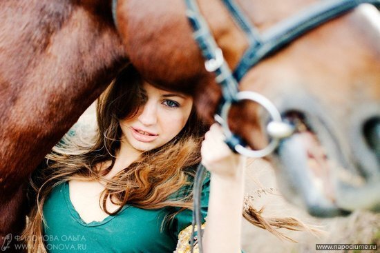 портрет,  лошадь,  животные,  природа,  платье,  Fashion
