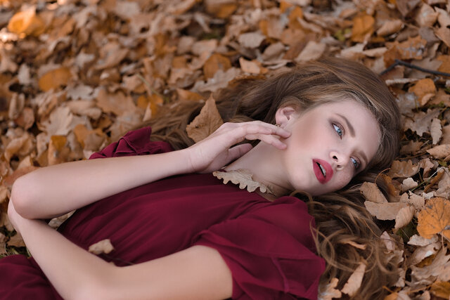 Beauty, Leaf, Child model, Model, Portrait, Portrait photography, Daydream, Autumn