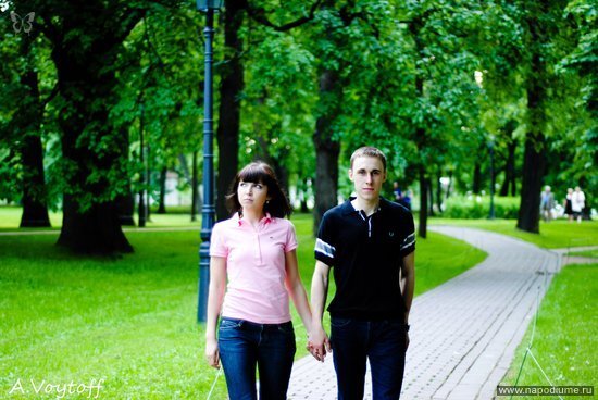 пара,  парк, любовь, портрет