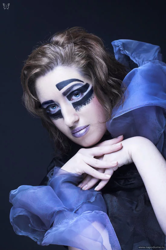 Fashion,  Dark,  Style,  Gothic,  Creative,  Black,  White,  Make Up,  Blue, портрет,  готика,  креатив,  визаж,  проект,  мода,  студия,  фотосессия,  модель,  визажист,  стилист,  реквизит,  фактура