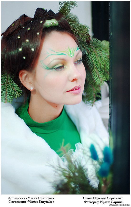 зима,  портрет,  зимняя фотосессия,  невеста,  фейс арт,  оригинальный образ